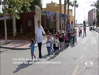 Vehculos de emergencia en la guardera